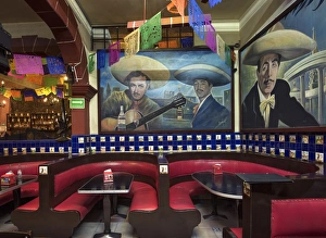 Mexico, Mexico City, Salon Tenampa, Cantina, Wall Murals, Birthplace of Mariachi