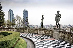 Mexico, Mexico City, Statues of Los Ninos Heroes, Chapultepec Castle, National Museum
