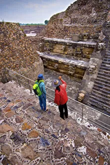 Pre Columbian Gallery: Mexico, Mexico City, Temple Of The Feathered Serpent, Temple Of Quetzalocatl, Pyramid
