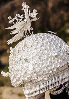 Headdress Prints: Miao silver headdress, Guizhou, China
