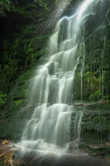 Cascading Prints: Middle Black Clough Waterfall, Peak District National Park, Derbyshire, England