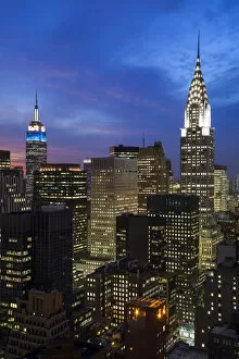 Images Dated 5th November 2013: Midtown skyline with Chrysler Building and Empire State Building, Manhattan, New York