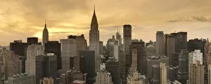 Images Dated 27th October 2011: Midtown skyline with Chrysler Building and Empire State Building, Manhattan, New York