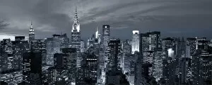 Images Dated 27th October 2011: Midtown skyline with Chrysler Building and Empire State Building, Manhattan, New York