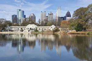 Office Block Collection: Midtown Skyline from Piedmont Park, Atlanta, Georgia, United States of America