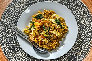 Speciality Prints: Mie goreng or fried noodles dish, Yogyakarta, Java, Indonesia