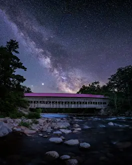 Timber Prints: Milky Way over Albany Covered Bridge