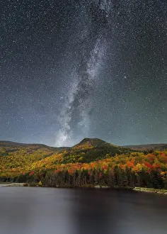 Michael Blanchette Prints: Milky Way over Beaver Pond, White Mountain National Forest