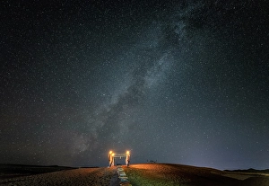 Night Sky Prints: Milky Way in the night sky, Erg Chebbi dunes, Sahara Desert, near Merzouga, Morocco