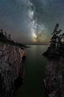 Starry Prints: Milky Way at Ravens Nest, Schoodic Peninsula, Acadia National Park, Maine, USA