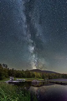 Groton Prints: Milky Way reflection on Noyes Pond, Green Mountains, Groton, Vermont, USA