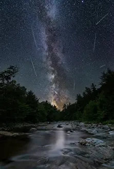 White Mountain Region Prints: Milky Way over the Swift River, White Mountain National Forest, New Hampshire, USA