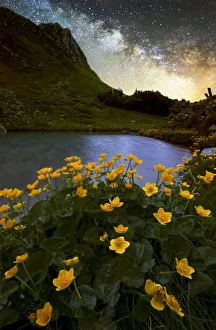 Appennino Prints: Milky way over the Turchino lake in the central Appennines, Tuscany, Italy
