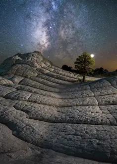 Southwest Prints: Milky way at White Pocket in Vermilion Cliffs National Monument, Arizon, USA
