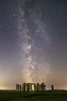 Wiltshire Prints: Milkyway over Stonehenge, Salisbury, Wiltshire, England, United Kingdom