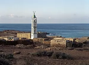 Socotra Island Collection: The minaret of Dileesa Mosque in the late afternoon