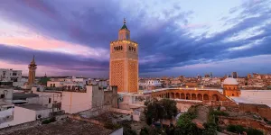 Tunisia Prints: The minaret of Zitouna mosque, Tunis, Tunisia, Africa