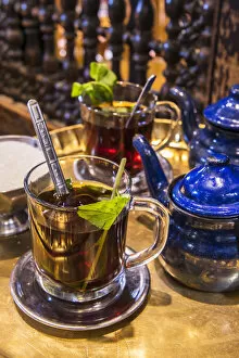 Images Dated 14th May 2020: Mint tea, Khan el-Khalili souk, Cairo, Egypt