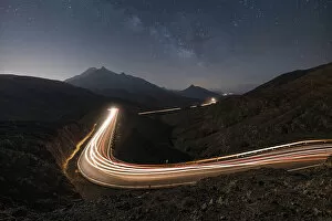 Cars Collection: Mirador astronomico de Sicasumbre during a summer night with milky way, Sicasumbre, Fuerteventura