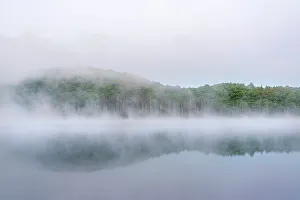 Cool Prints: Mist on Brewer Lake, Algonquin Provincial Park, Ontario, Canada