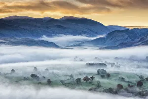 Mist in Dale Bottom, Lake District National Park, Cumbria, England