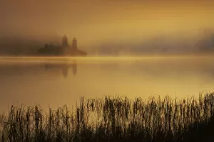 Images Dated 2nd November 2008: Mist over Loch Achray, The Trossachs National Park, Central Region, Scotland