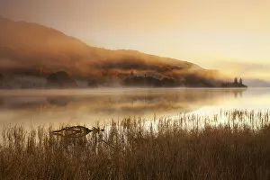 Images Dated 2nd November 2008: Mist over Loch Achray, The Trossachs National Park, Central Region, Scotland