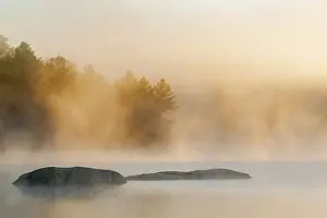 Killarney Prints: Misty morning at George Lake, Killarney Provincial Park, Ontario, Canada