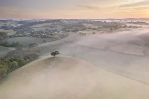 Misty sunrise over the beautiful countryside of Mid Devon, England. Spring (May) 2020 Misty sunrise over the beautiful countryside of Mid Devon, England. Spring (May) 2020