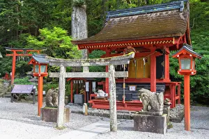 Religious Architecture Prints: Mitomo Shrine in Futara Reisen Sacred Spring in Futarasan Temple (UNESCO World Heritage Site)