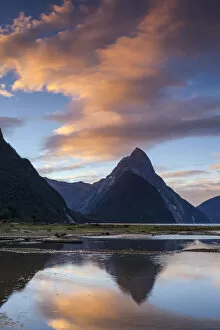 Images Dated 2014 March: Mitre Peak, Milford Sound, Fiordland National Park, South Island, New Zealand