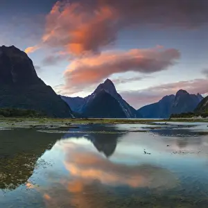 Mitre Peak, Milford Sound, Fiordland National Park, South Island, New Zealand