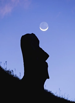 Volcanic Gallery: Moai at the quarry on the slope of the Rano Raraku Volcano, Rapa Nui National Park