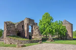 Luxembourg Prints: Former moated castle of Pettingen near Mersch, Canton of Mersch, Luxembourg