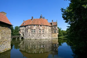 Sites Prints: Moated Castle, Vischering, Muensterland, North Rhine Westphalia, Germany