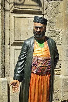 Absheron Gallery: Model of a carpet dealer at the Old City or Inner City (Icarisahar), the historical core