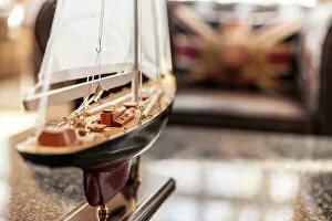 Images Dated 2nd November 2022: Model of a sailing ship in Hotel in Kuehlungsborn, Mecklenburg-West Pomerania, Baltic Sea