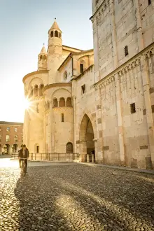 Modena, Emilia Romagna, Italy. Piazza Grande and Duomo Cathedral at sunset