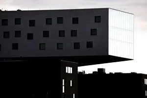 Bundesrepublik Deutschland Prints: Modern architechture on Sprea River. Berlin, Germany