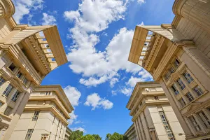 Herault Prints: Modern architecture at Antigone district, Montpellier, Herault, Lauguedoc-Roussillon