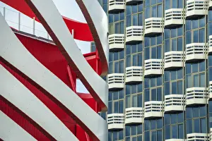 Pattern Prints: Modern Architecture Detail, Peterson Automotive Museum Building, Los Angeles, CA, USA