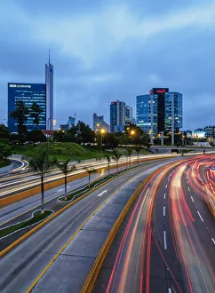 Commercial Prints: Modern Architecture in San Isidro District, twilight, Lima, Peru