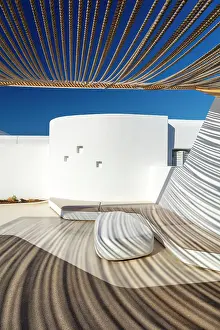 Mykonos Prints: Modern whitewashed house, Chora (Mykonos Town), Mykonos, Cyclades Islands, Greece, Europe