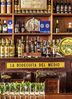 Images Dated 16th January 2020: Mojito Cocktails at La Bodeguita del Medio, La Habana Vieja, Havana, La Habana Province
