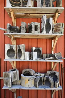 Images Dated 22nd June 2015: Molds for the traditional glass-blowing workshop at Skansen. Stockholm, Sweden