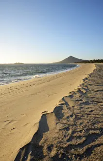Images Dated 21st August 2017: Moledo do Minho beach and Santa Tecla mountain in Spain, Caminha, Minho. Portugal