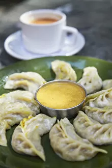Images Dated 16th May 2013: Momos (dumplings), Kathmandu, Nepal