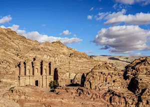 The Monastery, Ad-Deir, elevated view, Petra, Ma an Governorate, Jordan