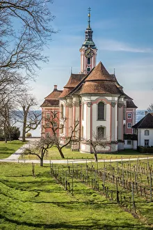 Schwaben Prints: Monastery church of the Cistercian monastery Birnau, Baden-Wurttemberg, Germany