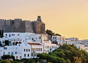 Saint John Prints: Monastery of Saint-John the Theologian at sunset